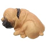 TOVINANNA Wetterfeste Schlüsselaufbewahrungsbox aus Kunstharz mit Welpenmotiv Outdoor Schlüsselversteck für Gartenschlüssel und Hausschlüssel Dekorative Gartenbox 5.79X3.03X2.36 Zoll