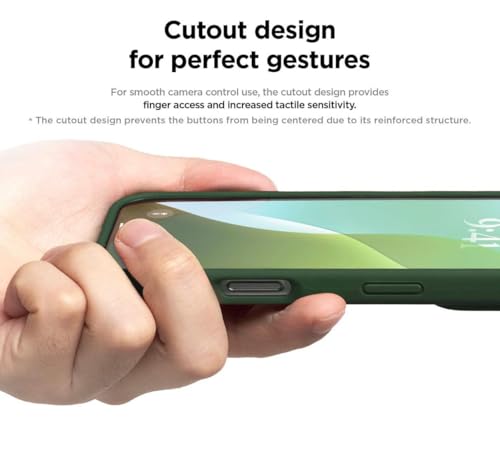 Image of Premium Liquid Silicone Case for iPhone 16 Plus - Slim Full Body Protective Back Cover with Soft Microfiber Lining, Anti-Slip Grip Scratch Resistant Phone Case (Dark Green)