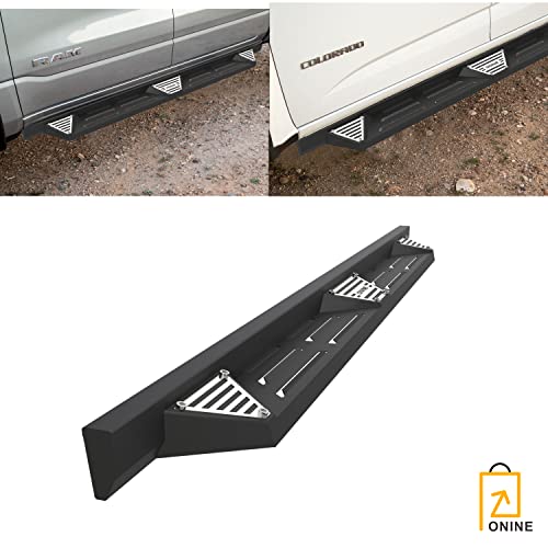 Onine Running Boards Custom Fit 2020-2023 Jeep Gladiator Jt 4 Doors Drop Step Nerf Bar Side Step Rock Slider, Textured Black #TOP6