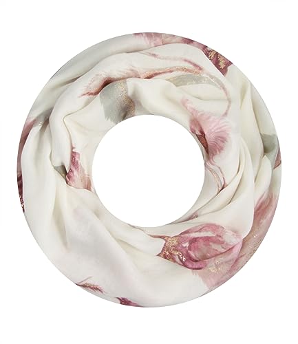 Majea Damen Loop Schal Schlauchschal Halstuch (880024) (creme 21)