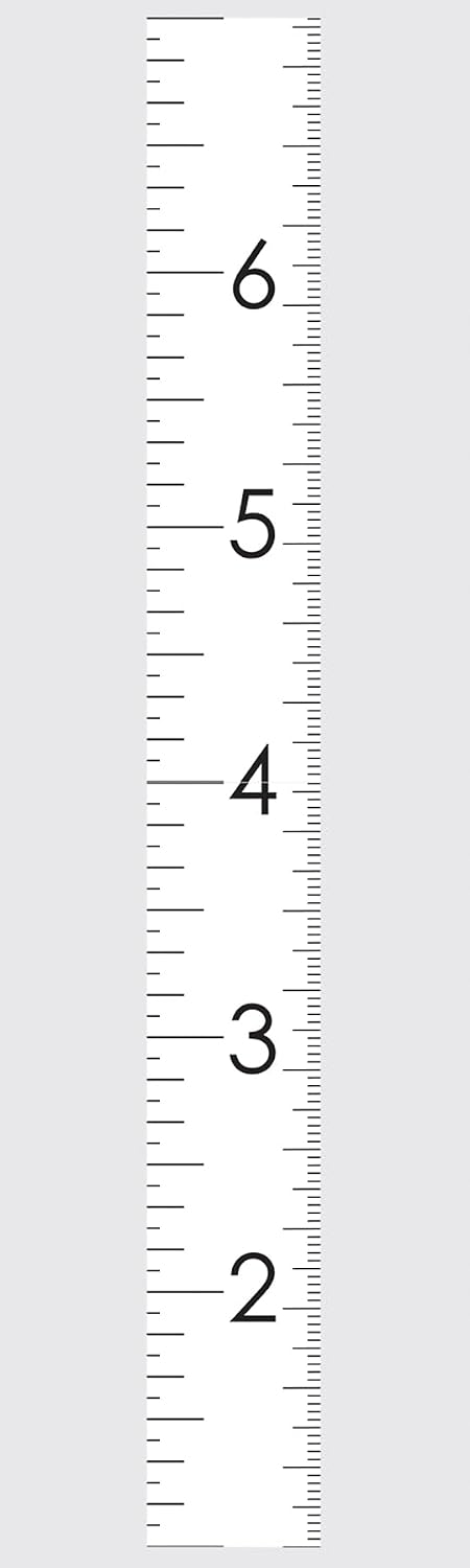 RoomMates Modern Growth Chart Peel and Stick Wall Decals, White, Removable Repositionable Height Chart for Kids, Up to 7 ft
