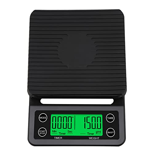 Balança de cozinha elétrica precisa, balança de café com temporizador Balança de cozinha de alta pre