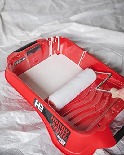 Handy Paint Tray, Deep-Well Design Holds Up To A Gallon Of Paint Or Stain, Sturdy Handles On Both Ends, Integrated Magnetic Brush Holder #TOP2
