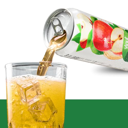 Image of VINUT 100% Apple Juice, No Added Sugar, Not From Concentrate, 16.9 fl oz (500 mL) Can, Pack of 6