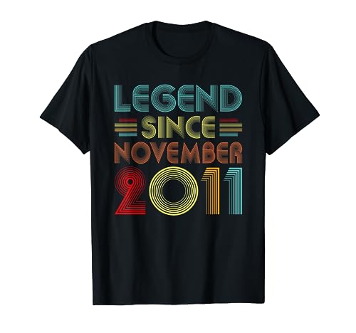 Legend Since November 2011 Birth Of Birthday Gifts Vintage Camiseta