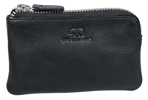 BROWN BEAR Schlüsseletui Leder Schwarz - Echtleder Schlüsseltasche für Damen & Herren - Schlüsselmäppchen mit Münzfach RFID-Schutz & Kartenfach - BB 8017 BK BROWN BEAR Schlüsseletui Leder Schwarz - Echtleder Schlüsseltasche für Damen & Herren - Schlüsselmäppchen mit Münzfach RFID-Schutz & Kartenfach - BB 8017 BK