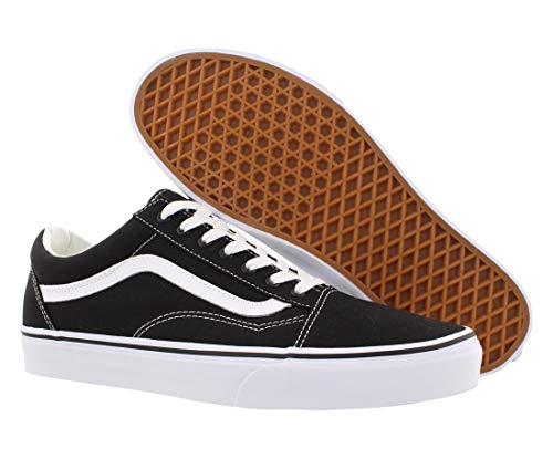 Vans Vans Unisex Old Skool Skate Shoe (7 B(M) US Women / 5.5 D(M) US Men, Black/True White)