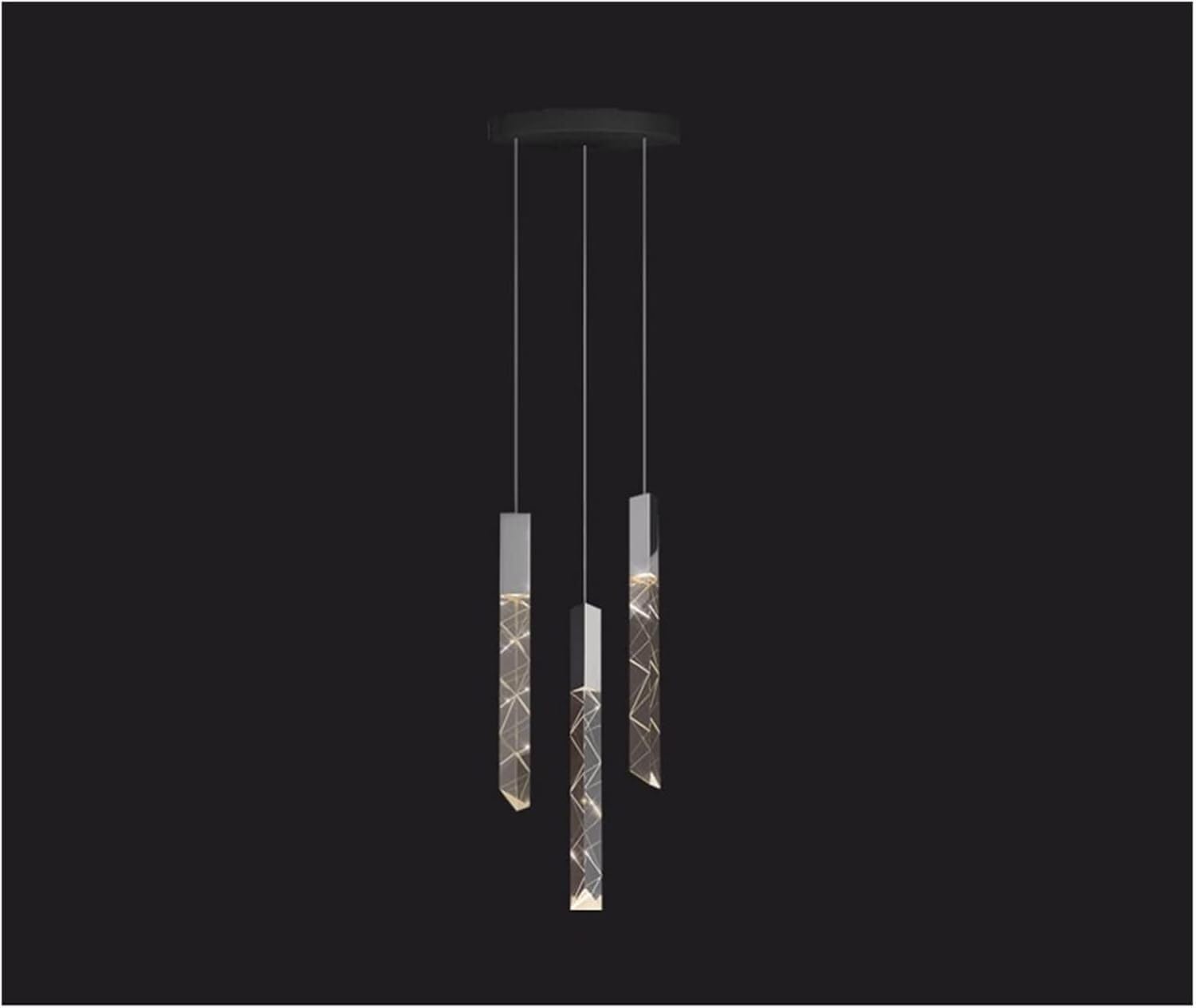 Lustre LED cristal K9 avec éclairage 3 heads pour optimiser la lumière du salon