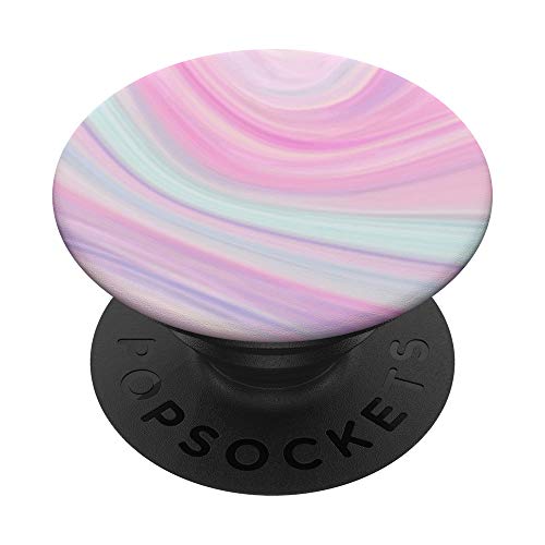 Pastel Aesthetic Pink Purple Mint Girly Marble Swirl Pattern PopSockets PopGrip: Swappable Grip for Phones & Tablets