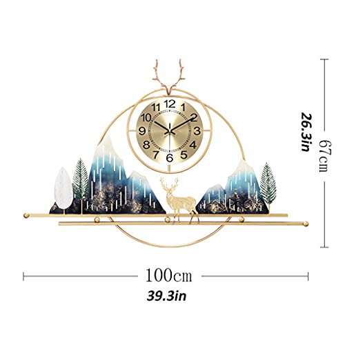 Reloj de pared de cabeza de ciervo de hierro hecho a mano miniatura 2