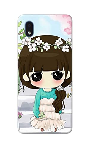 Image of PRINTFIDAA Cartoon Girl with Big Eyes Printed Designer Hard Back Case Cover for Samsung Galaxy M01 Core /Samsung A01 Core, SM-M013F /DS, SM-A013F /DS -(WY) MVN1009