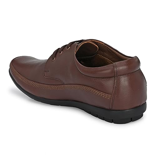 Image of egoss Premium Derby Shoes for Men | Genuine Leather | Stretch Fit | Elegant Formal Footwear | Office GS-347