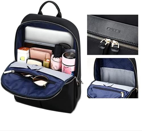 Luxury Style waterproof Leather & Microfibre Women's Business Backpack and Easy Daypack 14" Laptop Backpack B6921