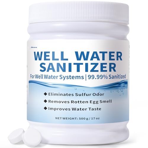 Well Water Sanitizer – Removes Sulfur Odors, Rotten Egg Smell, Iron Buildup – Improves Taste and Odor of Well Water | Food-Grade Formula, Ideal for Shallow Wells