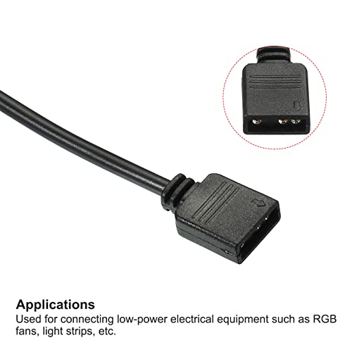 Cable de 3 pines 5V para conectar ventiladores RGB en torres de PC con gestión oculta 5