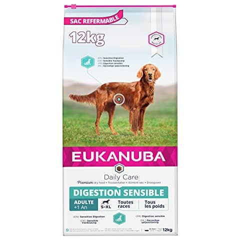Eukanuba Daily Care Adult Dry Dog Food Sensitive Digestion, 12.5 kg Cover