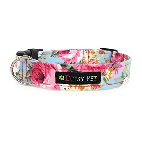 Ditsy Pet Rose Floral Dog Collar Small Cover