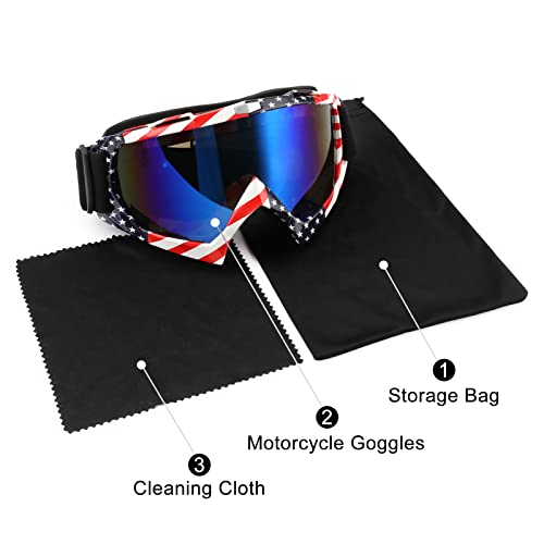Zukmi GLE-FLAG Atv Goggles Dirt Bike Motorcycle Goggles Motocross Anti Uv Goggles Dustproof Windproof Mx Off Road Goggles thumb #6