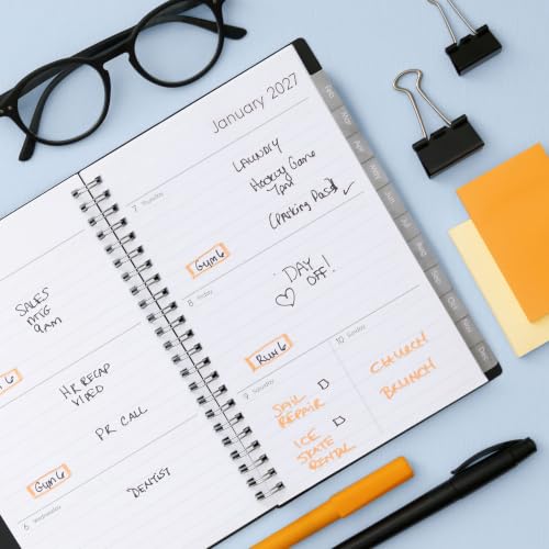 Image of Blue Sky 2027 Weekly and Monthly Planner Calendar, Includes January 2027 - December 2027, 5 inch x 8 inch, Flexible Cover, Wirebound, Laminated Tabs, Enterprise