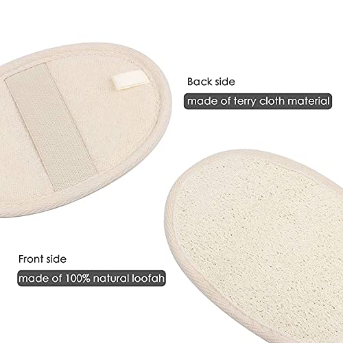 Mooerca EXFOLIATING68LOOFAH 10-Pack Exfoliating Loofah Sponge Pads - Natural Luffa & Terry Cloth, Body Scrubbers thumb #6