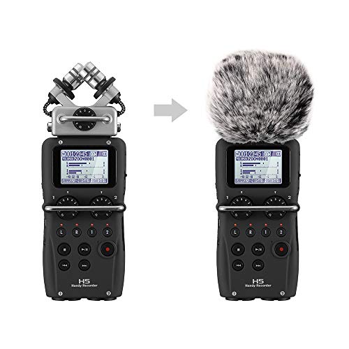 Chromlives Furry Windscreen Muff, Mic Cover Wind Muff, Outdoor Microphone Wind Cover Compatible With Zoom H5 H6 And More, Grey #TOP2