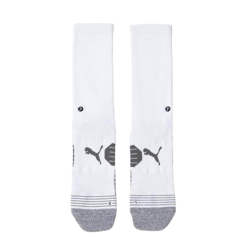 PUMA GOLF Calzino unisex Tech Crew 2022 (Unisex, Bianco brillante, 9-13)