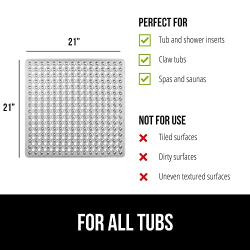 image for GORILLA GRIP Patented Square Shower Stall Mat, Small Bathtub Floor Mat
