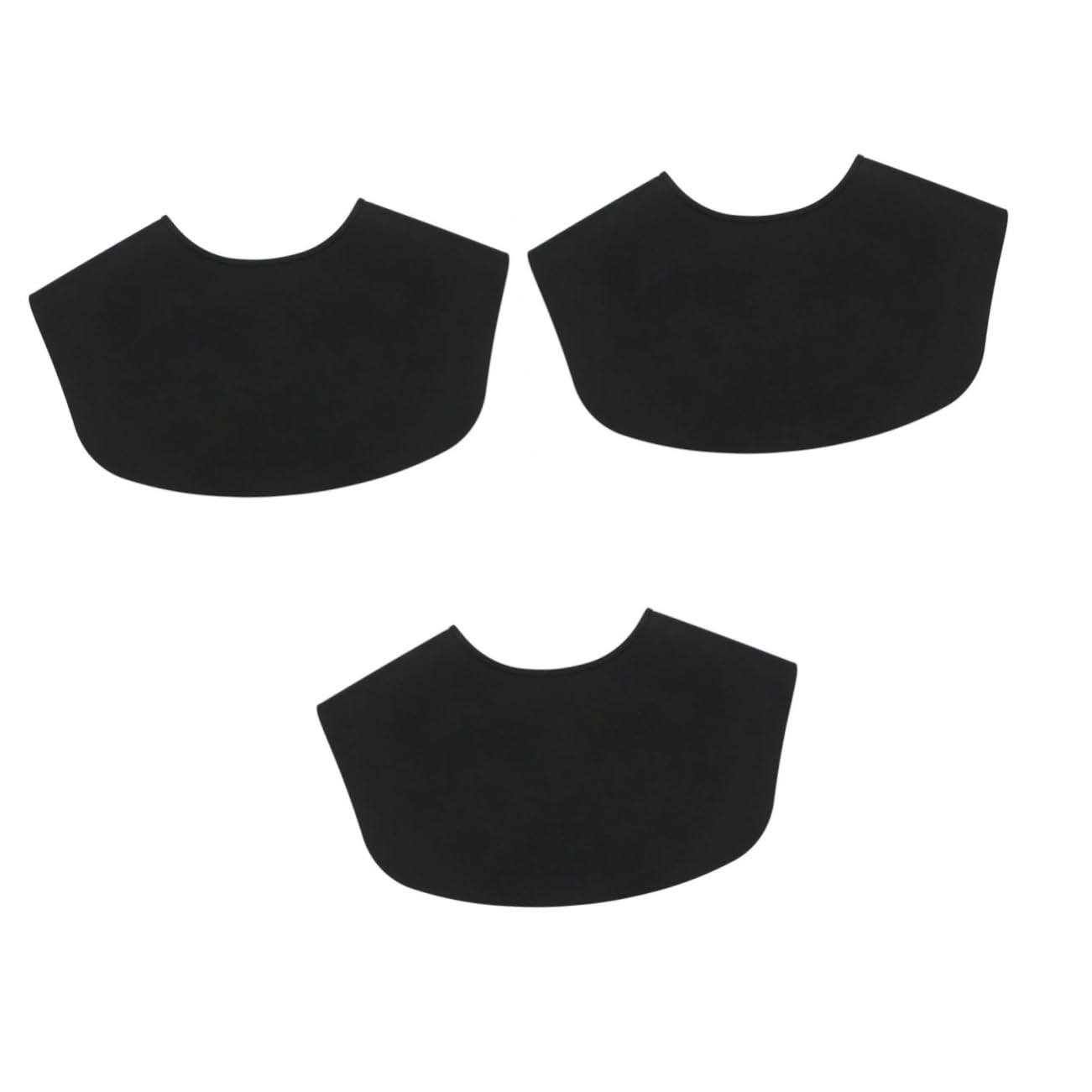 Healeved 3 Piezas protector de cuello equipo capa de maquillaje bata de corte de pelo delantales negros delantal de peluqueria capa de corte de pelo capa para barbería cuello de corte Black