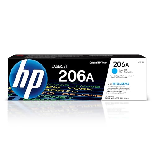 Toner cyan HP 206A W2111A résout les problèmes de traces sur LaserJet Pro M282 M283