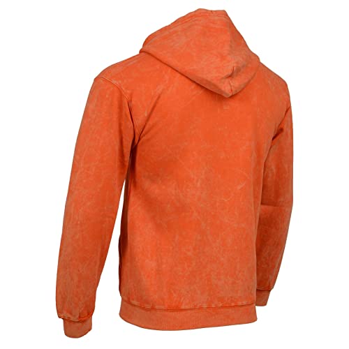 Image of Milwaukee Leather MNG11687 Men's Orange High-Visibility Zipper Front Premium Cotton Hoodie