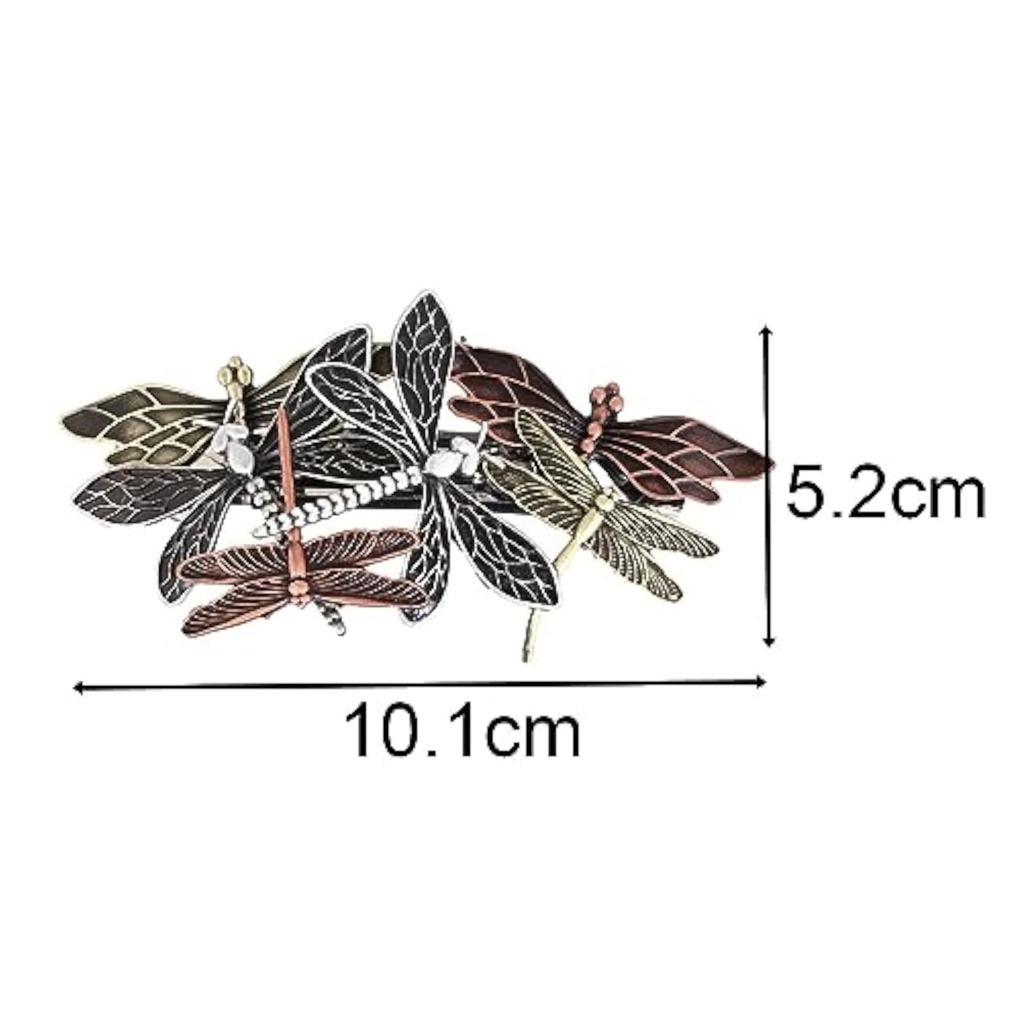 Spring Clip Alloy Decor Hair Barrettes, Dragonfly