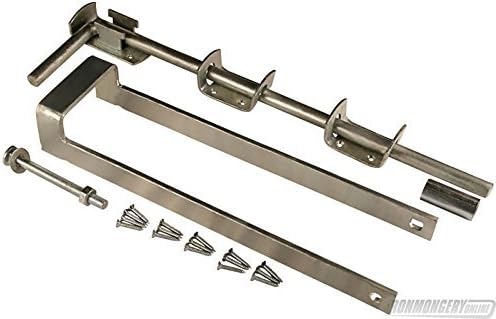 350mm Double Gate Fastener Set with fittings - Galvanised : Amazon.co ...