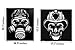 Modern Black Skull Wall Art Set - Large Handmade Laser Cut Panel Decor - Abstract Gas Mask & Firefighter Skull Design - Industrial Metal Look Wood Art for Living Room, Bedroom (2 Piece Set)