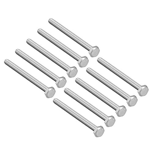 Image of uxcell M4x50mm Hex Bolts 304 Stainless Steel Hexagon Screw Bolt 10pcs