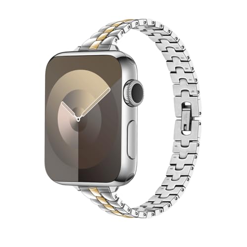 Bracelet élégant en métal YISIWERA de haute qualité pour iWatch séries 9 8 7 6 5 4
