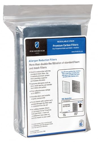Friedrich KWCFL carbon filters - 3 pack for Kuhl and Kuhl+ series - L chassis models by Friedrich