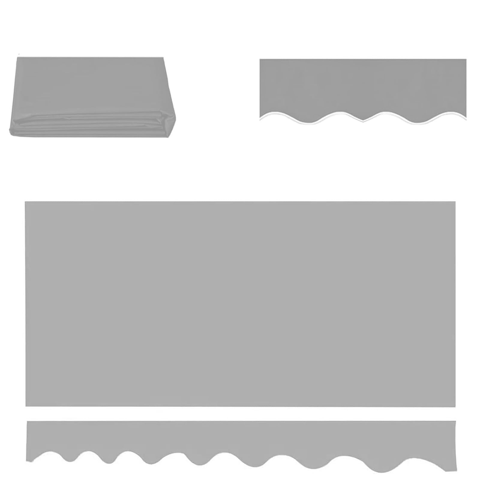 ROFBIHG Patio Awning Fabric Replacement Retractable Sun Shade Awning, Replacement Patio Sun Shade Shelter 280gsm Polyester, Outdoor Awning Resistant UV Protection Shade Cloth(Gray,3x2.5m (10x8.2ft))