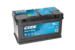 EXIDE EL752 EFB Starterbatterie 75Ah 12V 730A EFB DIN/ISO LB4