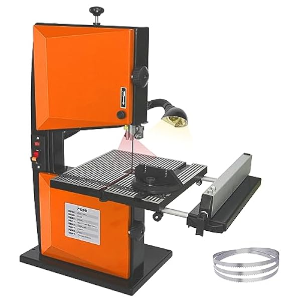 XUCS 350 W Pro bordsbandsåg, 8-tums träbandsågmaskin, 1 400 varv/min tomgångsvarvtal, tyst bandsåg med induktionsmotor, för träbearbetning och metallskärning