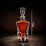 Maverton Karafka do Whisky – 950 ml - Elegancki Prezent dla Mężczyzny - Szkło Premium na Alkohol - Do Bourbona, Koniaku - Dzień Ojca, Urodziny, Rocznica