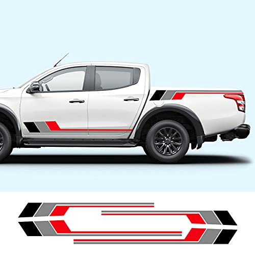Pegatinas de camioneta para Mitsubishi L200 Triton, calcomanías laterales para puerta de coche, gráficos laterales para maletero de camión, cubierta decorativa de vinilo, accesorios para automóviles Cover