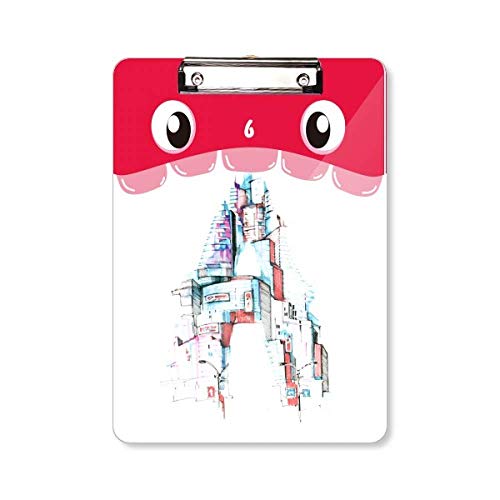 Porte-bloc aquarelle A4 rigide au design artistique Street Modern Building