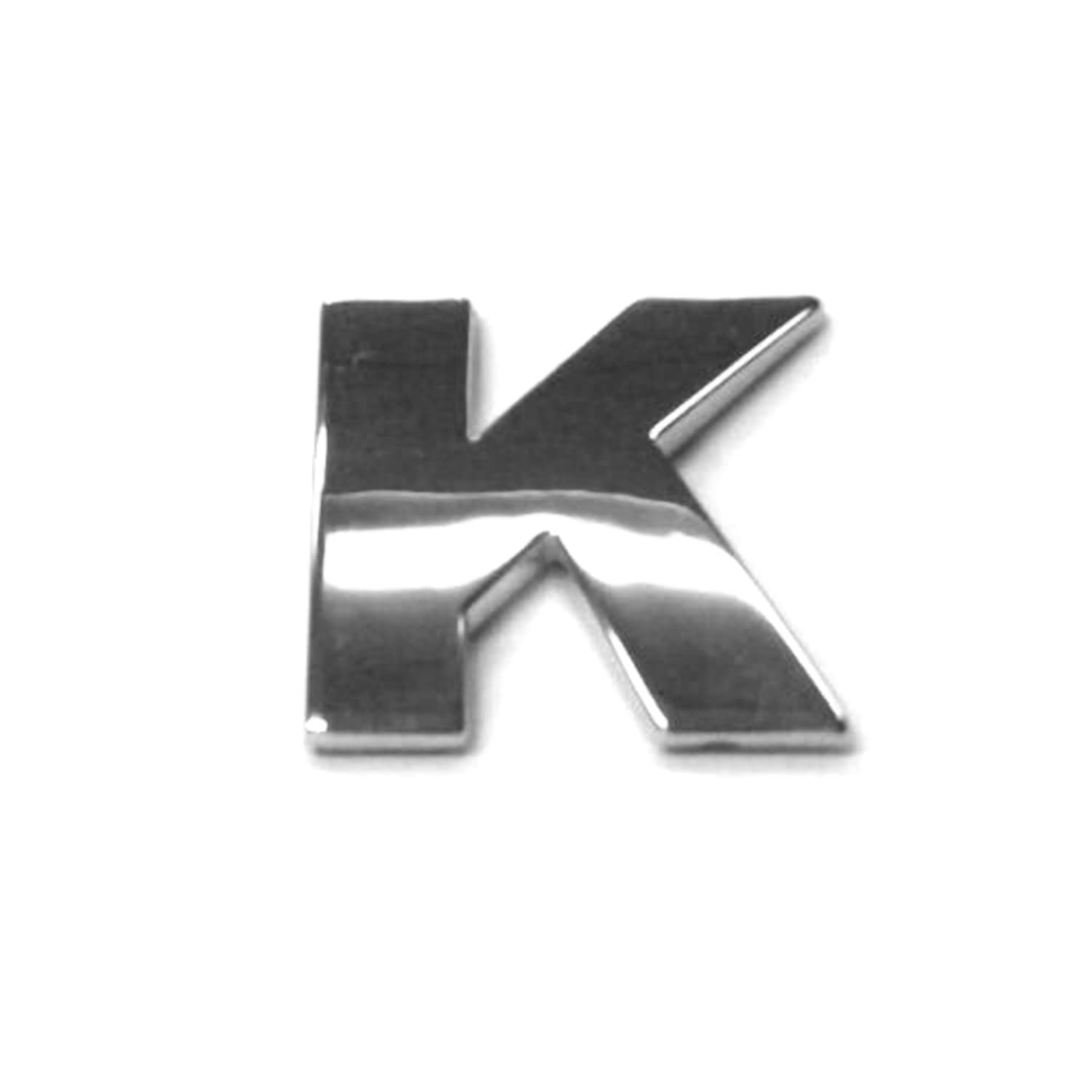 Chrome Letters Digits Numbers Signs Self Adhesive 3D Emblem Decal Badge Sticker for Car Van Home Decor - Letter K