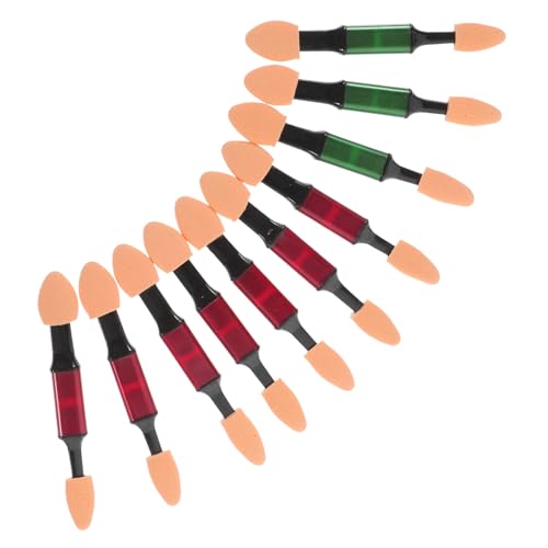 MERRYHAPY Portable Eye Shadow Sponge Applicator Stick 10 Pcs Set Dual-sided for Women Makeup Brush Foam Tip Gentle on Eyes Random