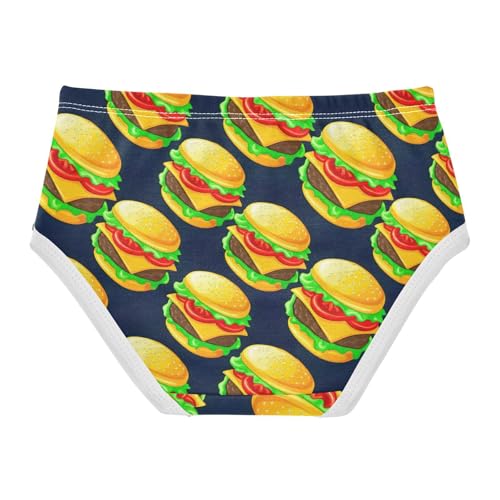 Joisal Toddler Girls Underwear 2t Cotton Cute Panties Girl Funny Briefs Undies Kids Cartoon Hamburgers Lettuce2
