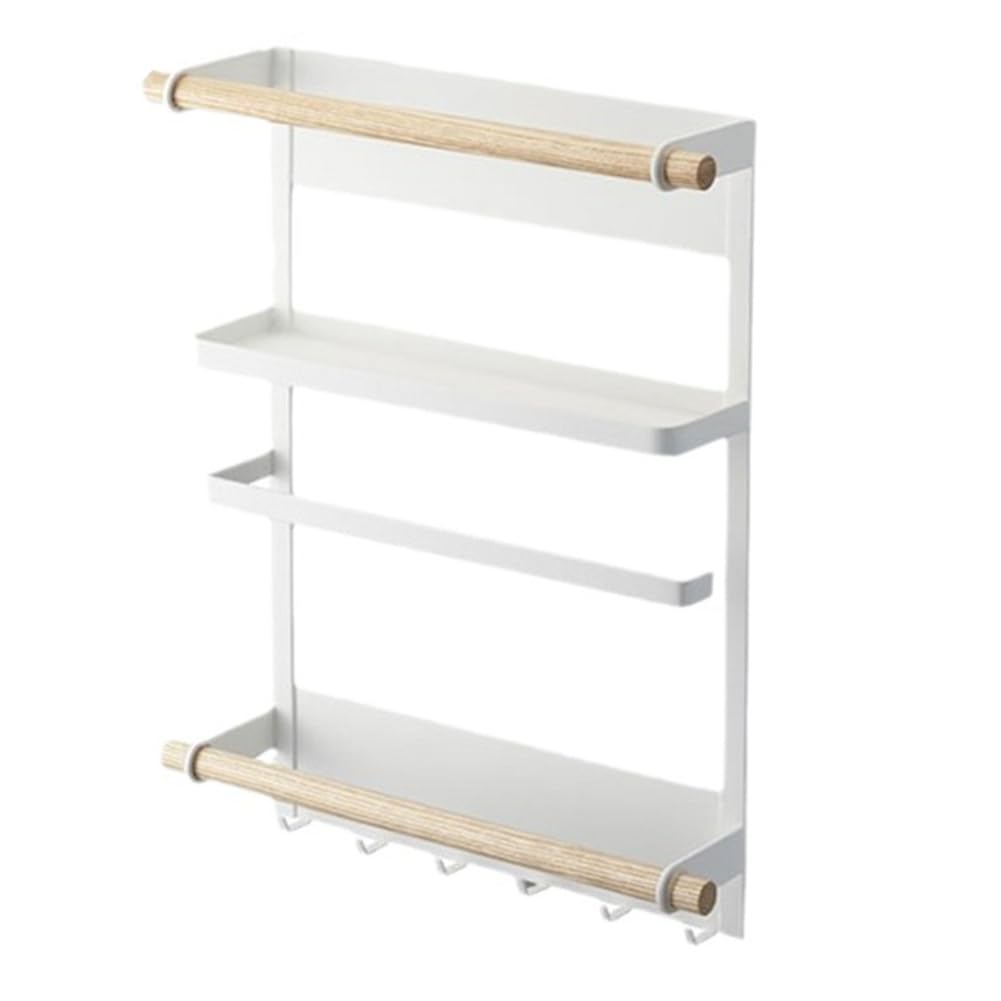 IJSDNVJNDX Magnetic Refrigerator Organizer for Kitchen Storage- Expandable Design Holds for Spices, Condiments& Tools