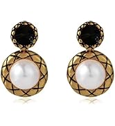 VIEN Alloy Antique Gold Drop Earrings for Women White Pearl Fashion Jewelry Earrings Alloy Drops ...