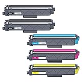 Jhaan TN243-CMYK TN-247 Cartucho de Tóner Compatible para Toner Brother DCP-l3550CDW TN243CMYK TN243 TN247 Brother MFC-L3750CDW MFC-L3770CW HL-L3270CDW HL-L3230CDW DCP-L3510CDW HL-L3210CW (5 Pack)