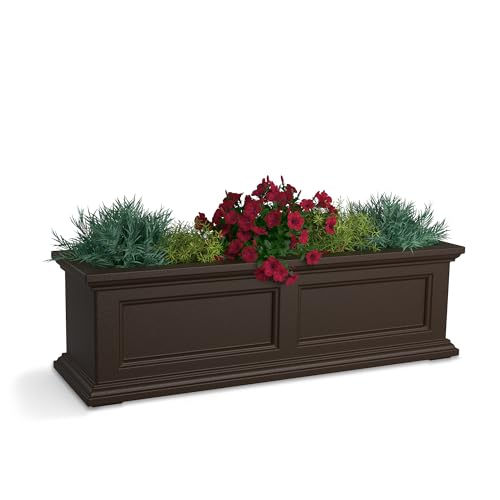 Mayne Fairfield 3-Foot Window Box – Self-Watering, Weather-Resistant Planter for Flowers – Durable Design for Outdoor Use, Perfect for Windows