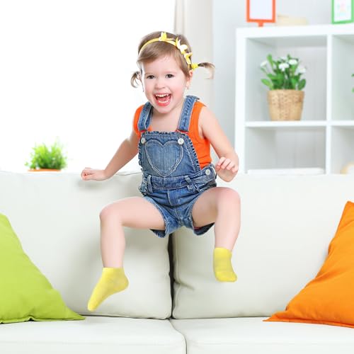 25 Pairs Toddler Socks, Girls Socks Kids Ankle Sock Colorful Low Cut Sock for Girls 1-14 Years4